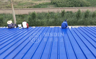 采用斯鼎sd-wp800金属屋面特种防水涂料进行防水施工的彩钢瓦屋面实例